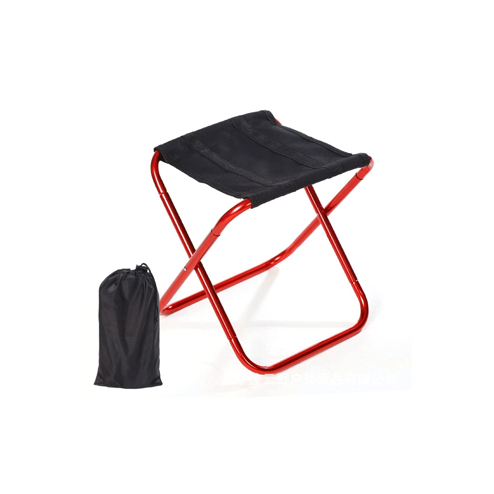 **Gylazhuzizzdy Portable Folding Camp Chair - Lightweight Outdoor Stool for Picnic, Camping, Fishing & Travel - Compact Design for Subway, Train & Beach (Red)**