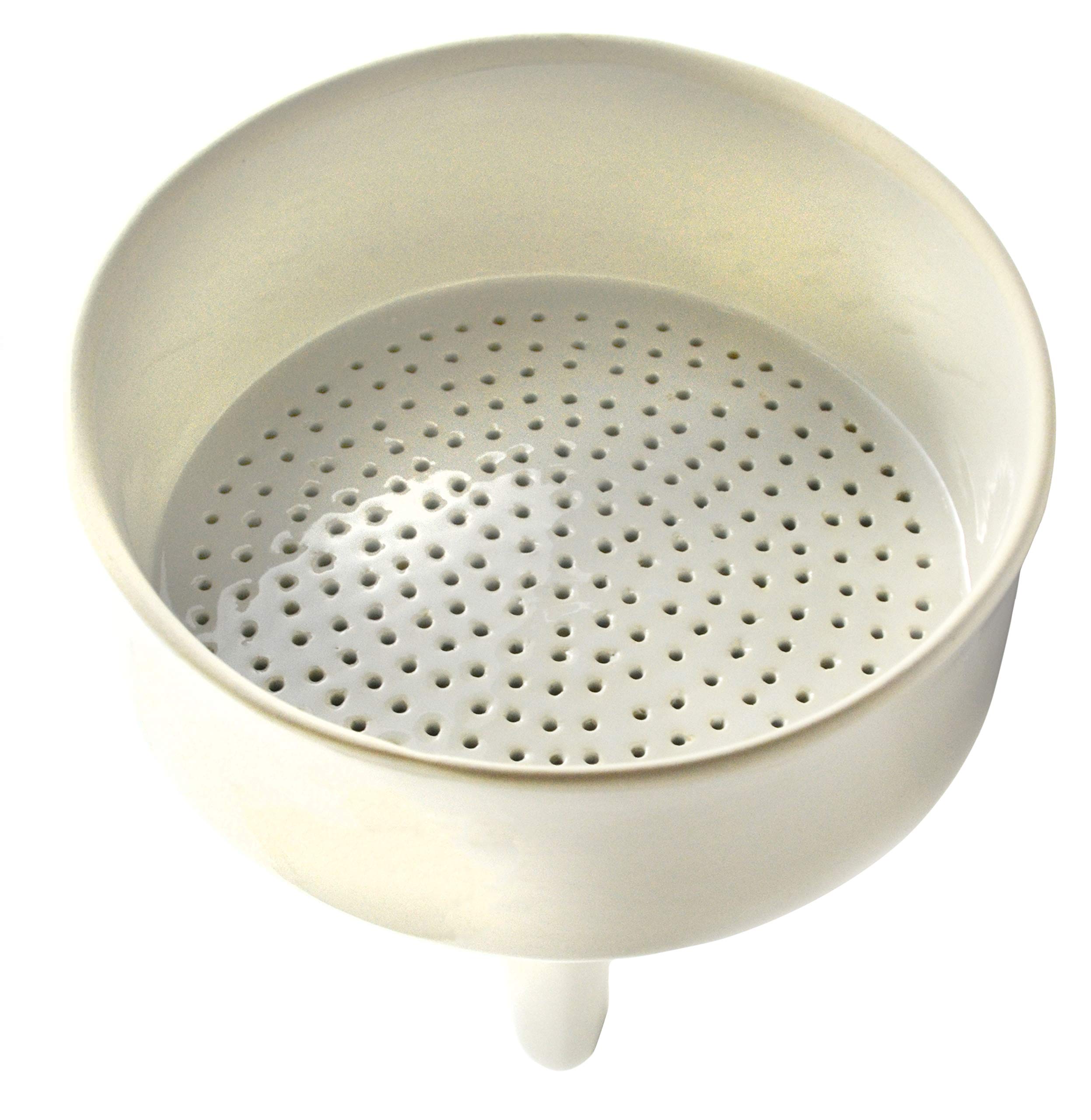 EISCO Porcelain Buchner Funnel 30cm with Perforated Plate & Straight Sides - Lab Filtration Equipment for Chemistry Experiments & Scientific Research