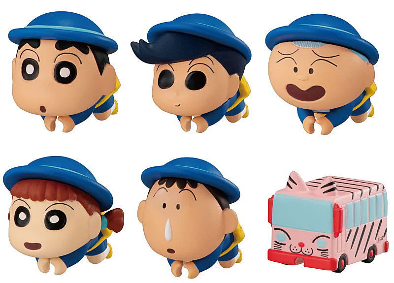 Bandai Hugcot Gashapon Crayon Shin Chan Part 4 - 6-Piece Collectible Figure Set for Anime Fans | Perfect for Display, Gifts, and Crayon Shin-chan Merchandise Collections