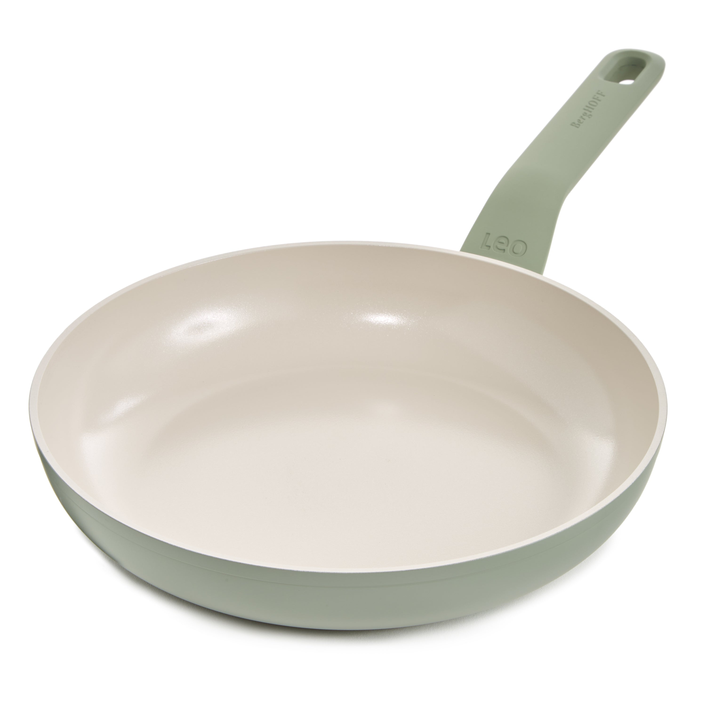 BergHOFF Leo Balance 5-Piece Nonstick Aluminum Cookware Set with Glass Lids - Sage Green | Durable Kitchen Pots & Pans for Sauteing, Frying & Everyday Cooking