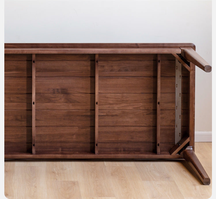 Premium Black Walnut & Ash Solid Wood Office Desk - Long Executive Work Table for Home & Business Use - Perfect for Modern Workspaces, Study Rooms & Office Decor