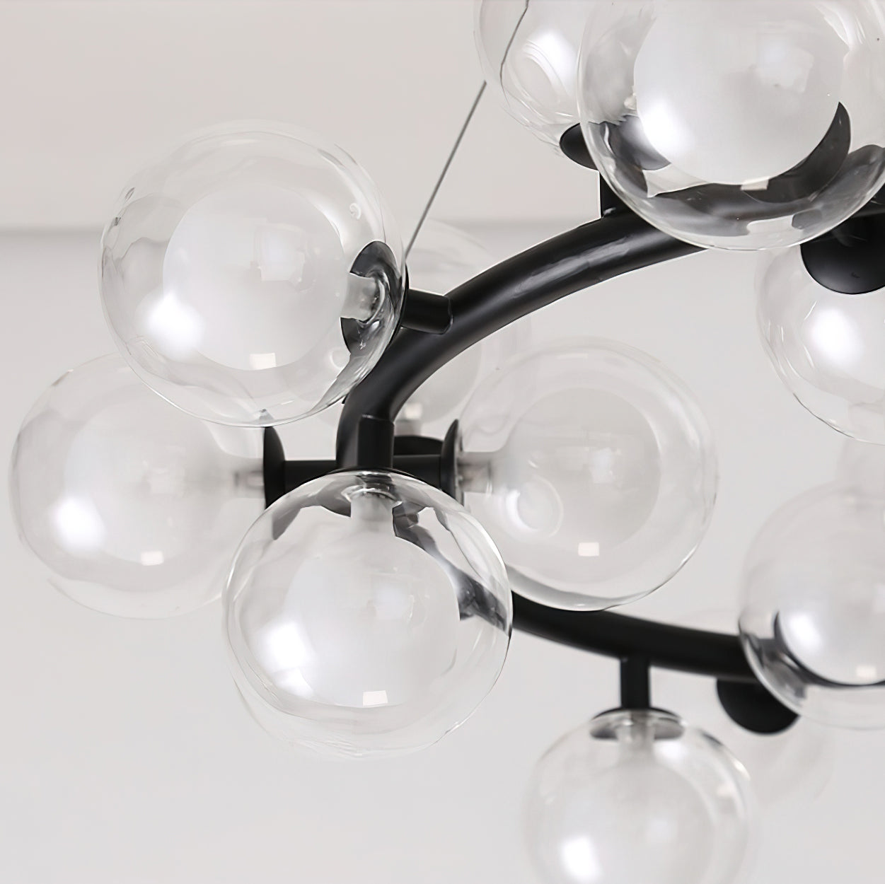 Stylish Bubble Ball Chandelier - Modern Crystal Glass Pendant Light Fixture for Dining Room, Bedroom & Living Room Decor | Perfect for Home, Hotel and Wedding Venue Lighting