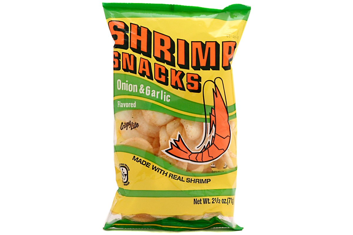 Delicious Onion & Garlic Flavored Shrimp Snacks - 2.5oz Pack | Crunchy Seafood Snack for Parties, Movie Nights & Keto Diet | Perfect Asian-Inspired Appetizer