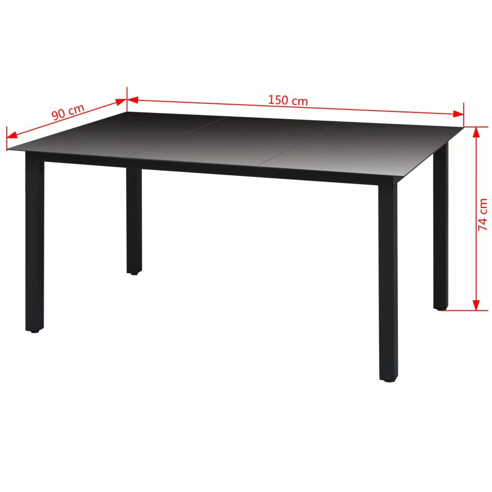 Weather Resistant Steel Patio Side Table - Small Outdoor End Table for Patio, Yard, Balcony & Garden - Durable Black Metal Side Table (59.1