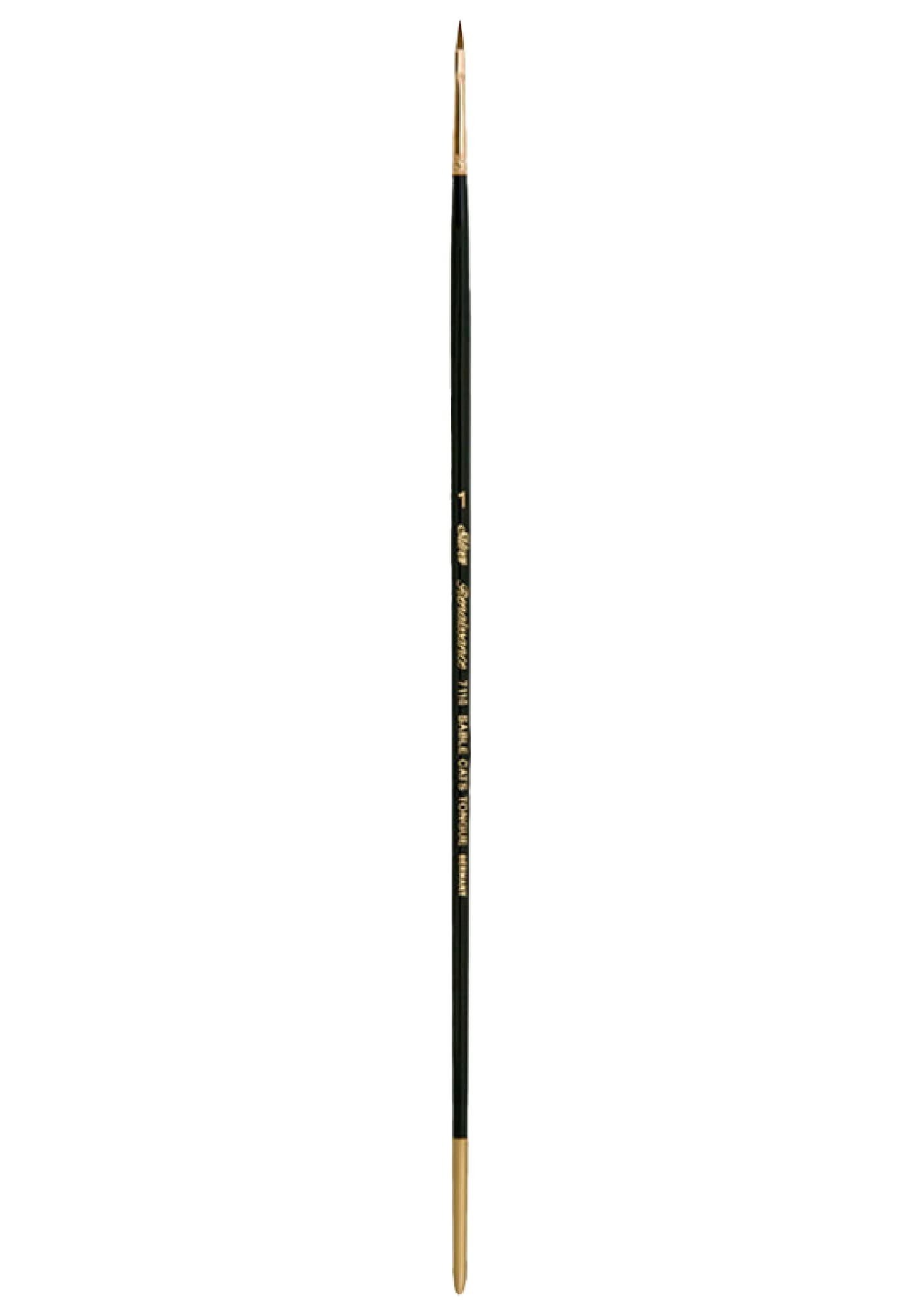 Silver Brush Limited 7110 Renaissance Cats Tongue Brush - Professional Watercolor & Oil Painting Brush - Size 1 with Long Handle - Perfect for Fine Details, Blending & Glazing Techniques - Ideal for Artists, Beginners & Art Classrooms