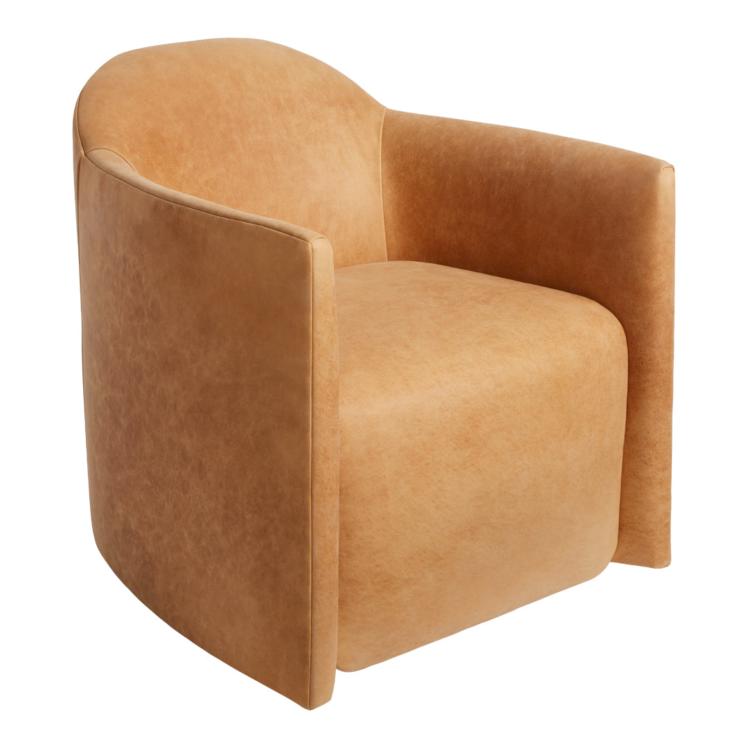 About Face Swivel Lounge Chair - 360 Degree Rotating Modern Accent Chair for Living Room, Bedroom & Office - Comfortable PU Leather Recliner with Ottoman