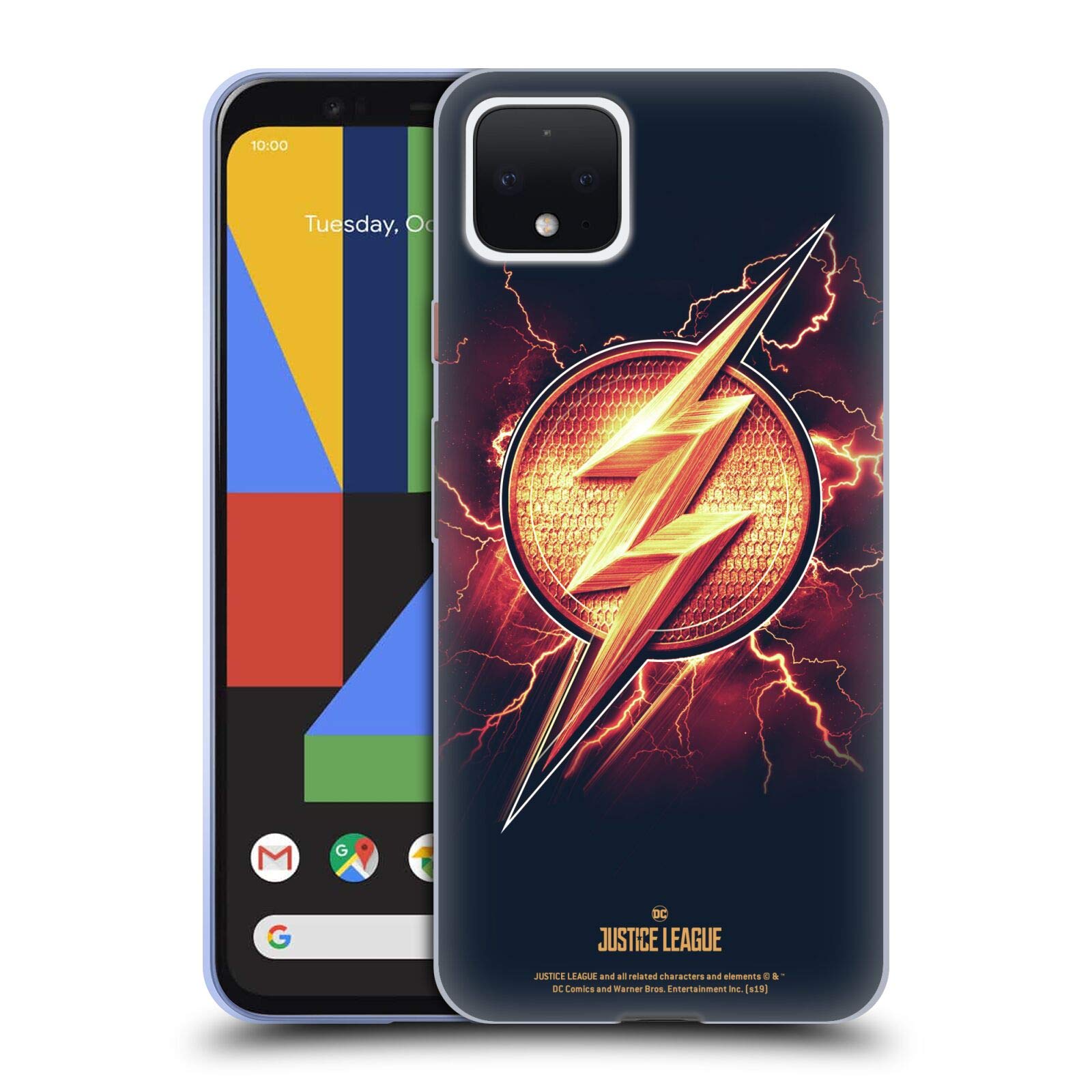 The Flash 2 Justice League Soft Gel Case for Google Pixel 4 - Movie Licensed Phone Cover for Superhero Fans
