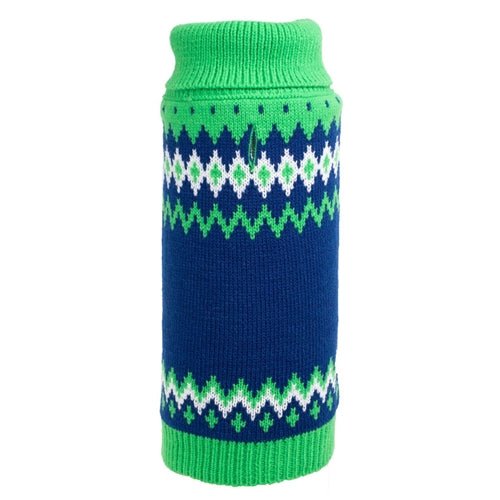 Stylish Green Fair Isle Sweater for Women - Cozy Winter Knitwear for Casual Outfits & Holiday Gatherings
