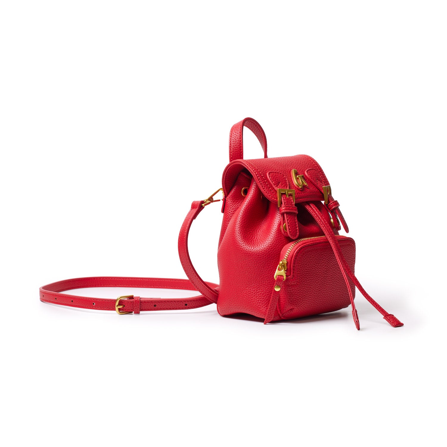 Mini Pebble Crossbody Backpack for Women - Stylish Small Shoulder Bag with Adjustable Strap, Lightweight & Water-Resistant (Red) - Perfect for Travel, Shopping & Daily Use