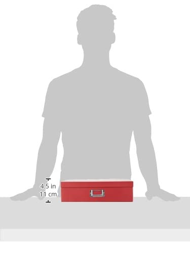 Pioneer Jumbo Scrapbook Storage Box - Large Photo Album Organizer Box for Scrapbooking Supplies, Red | Perfect for Craft Room, Office & Home Organization