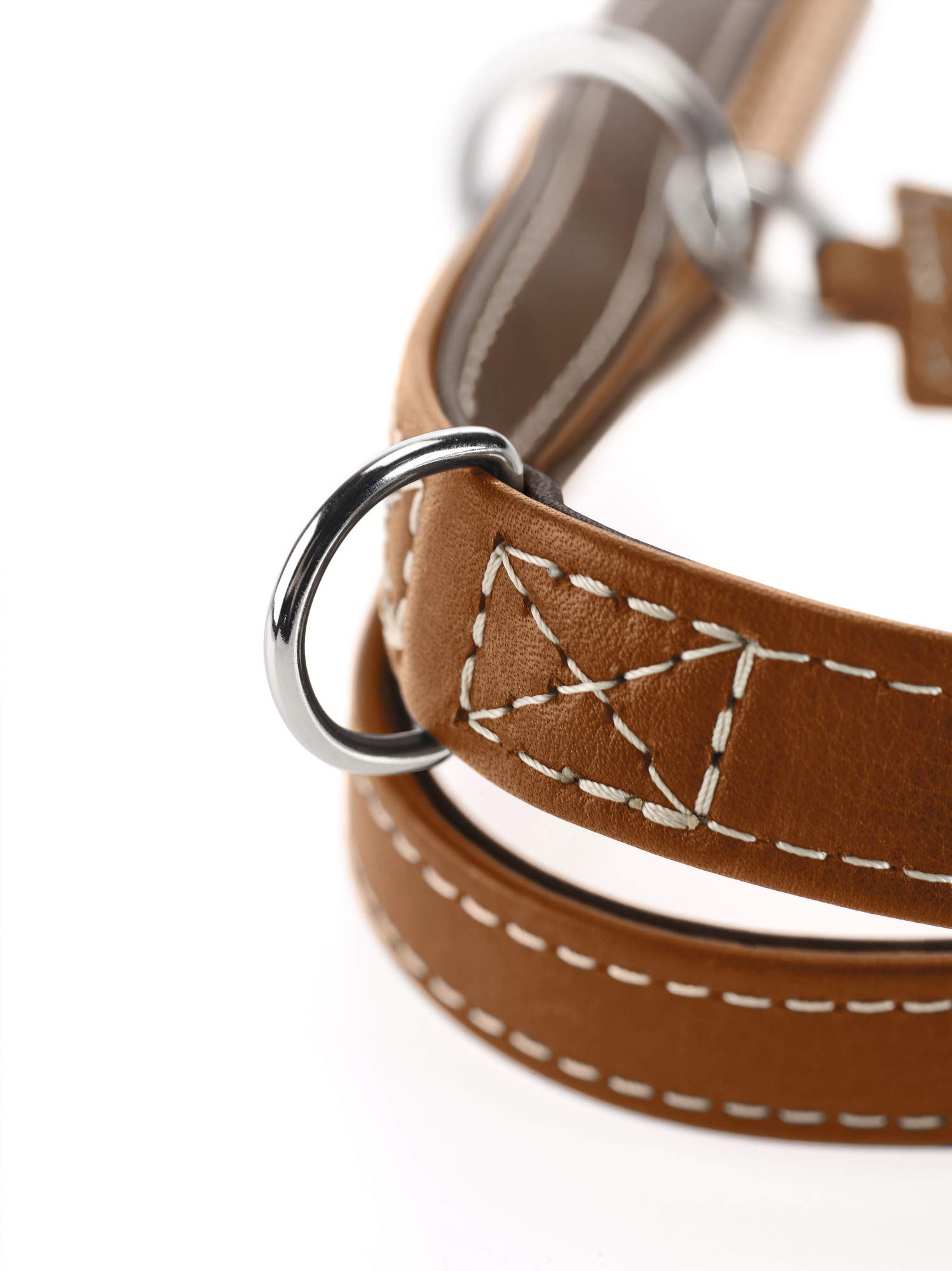 HUNTER Training Leash Tara No.20/200 - Premium Juchten Leather Dog Leash in Cognac/Dark Brown - Perfect for Obedience Training, Walking & Outdoor Adventures