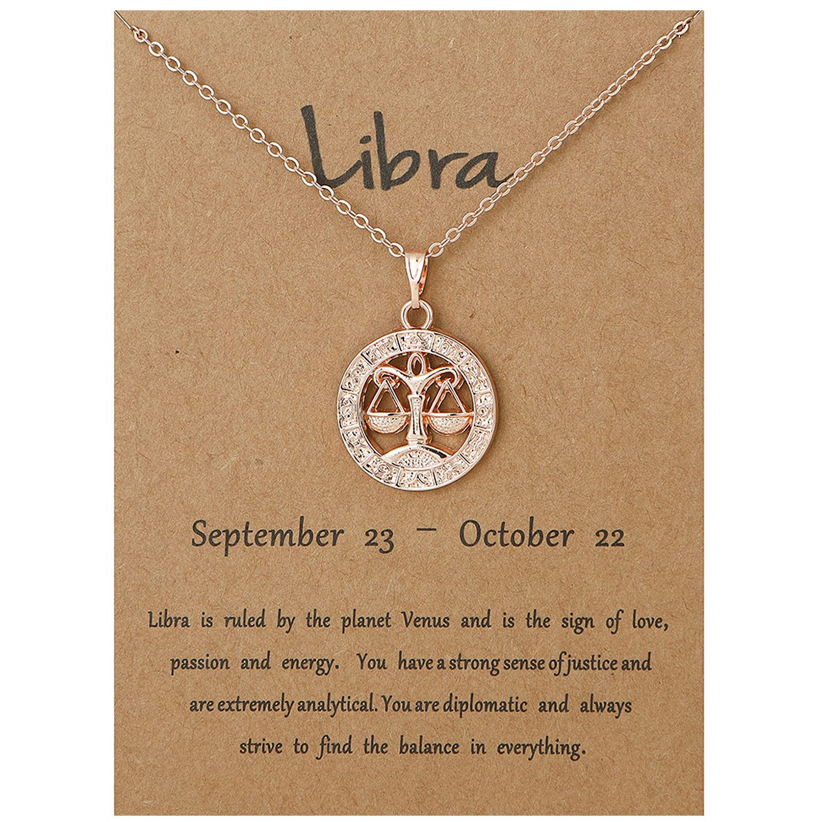 Reokoou 12 Constellation Pendant Necklace for Women - Elegant Zodiac Horoscope Chain with Letter Charm, Perfect for Birthday Gifts & Everyday Wear