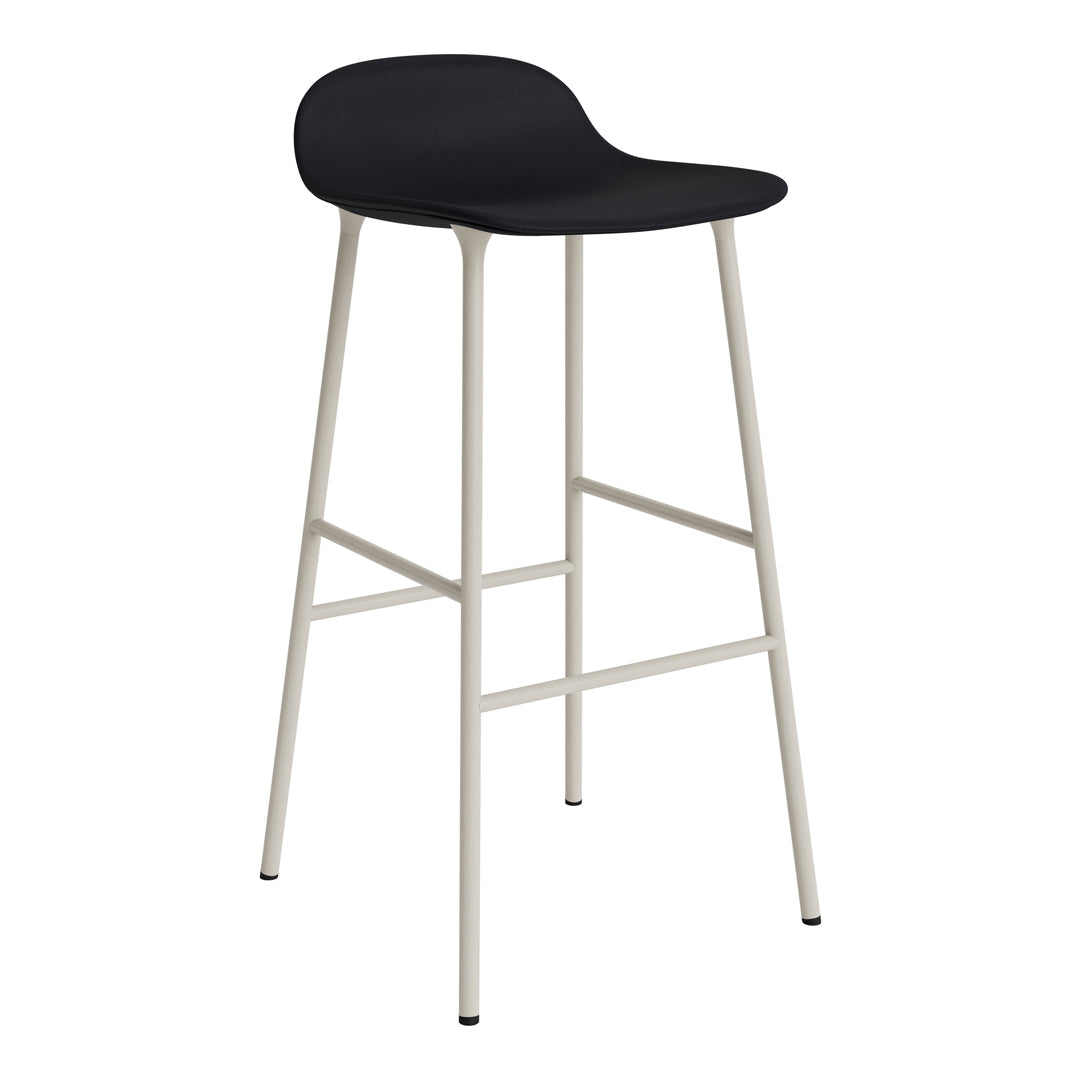 Modern Form Bar Stool with Sturdy Metal Legs & Comfortable Upholstered Seat - Perfect for Kitchen Islands, Home Bars & Commercial Use