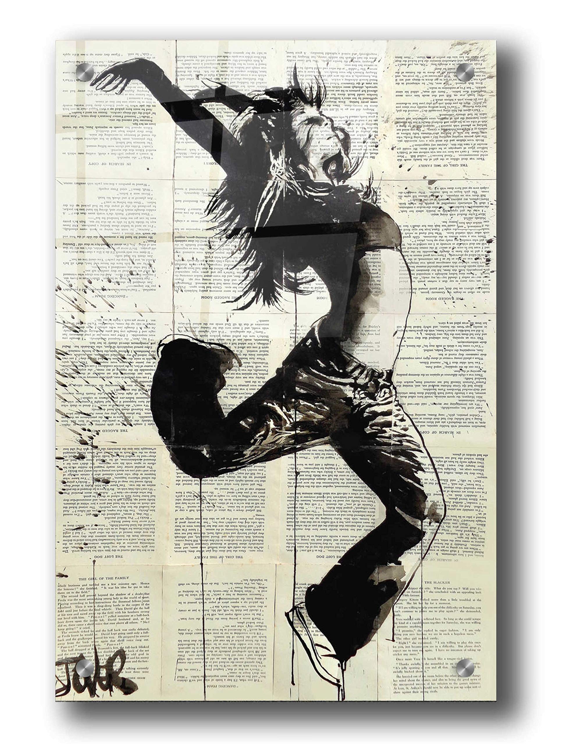 Epic 'Energy' Abstract Wall Art by Loui Jover - 24x36 Inch Acrylic Glass Painting - Modern Home & Office Decor for Living Room, Bedroom or Gallery Display