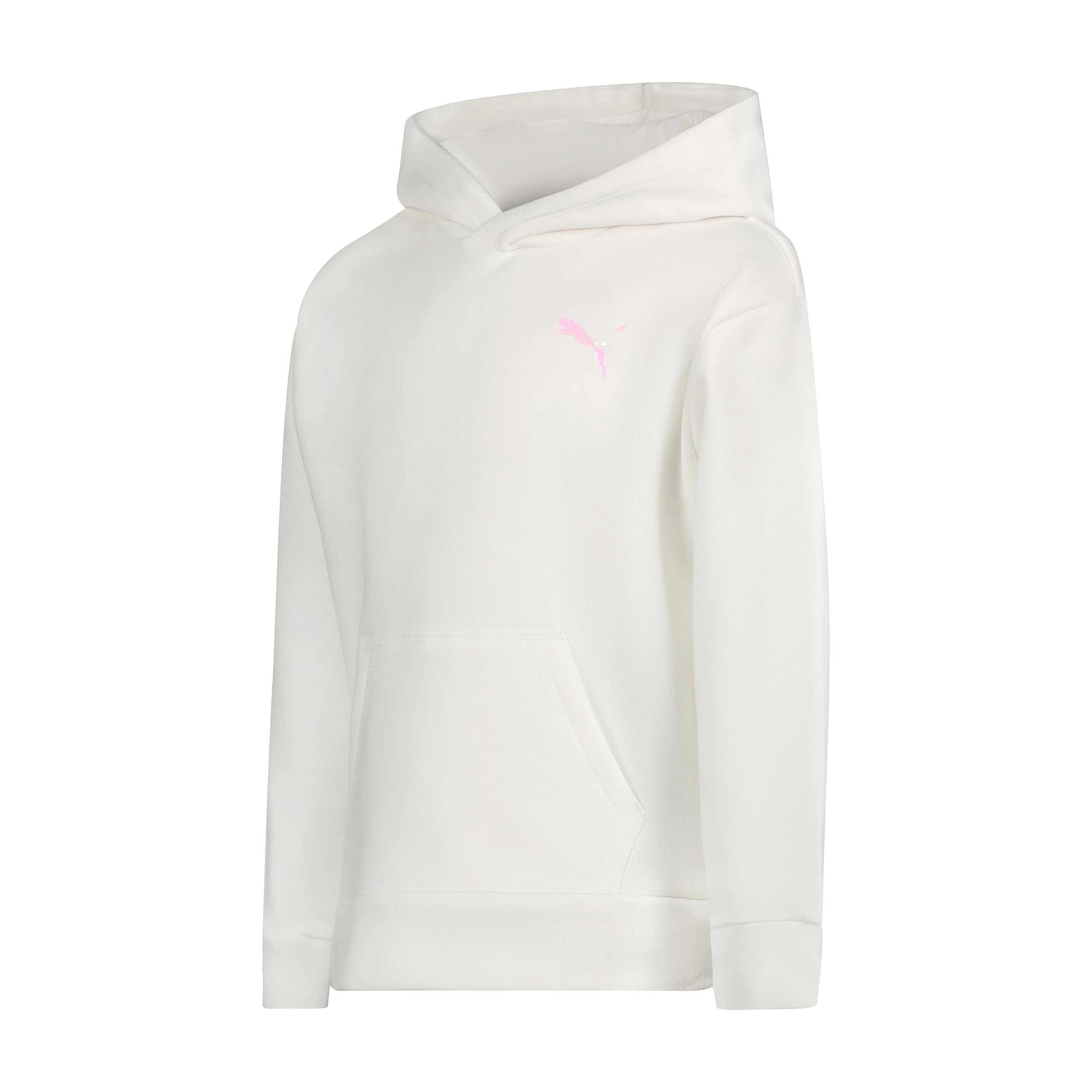 PUMA Girls' Core Logo Fleece Pullover Hoodie - Soft Warm Fleece Hooded Sweatshirt for Kids & Teens - Perfect for School, Sports & Casual Wear