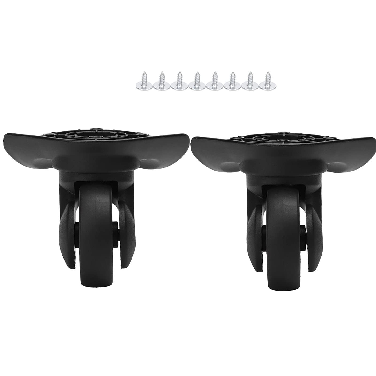 Akozon 2 Pack Universal Mute Single Row Wheel Replacement for Suitcase Luggage - Premium Travel Caster Wheels for Outdoor Equipment - Perfect for Carry-On Bags, Rolling Luggage & Everyday Use