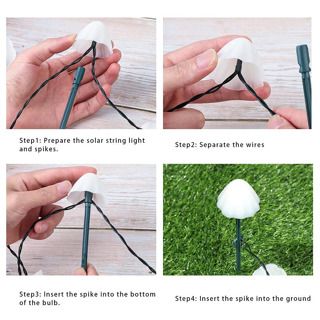 HULPPRE Solar Powered Mushroom Lights Outdoor Garden Decor - Waterproof LED Landscape Lighting for Yard, Pathway, Patio & Backyard Decorations | Perfect for Garden, Lawn, Walkway & Landscape Lighting at Night