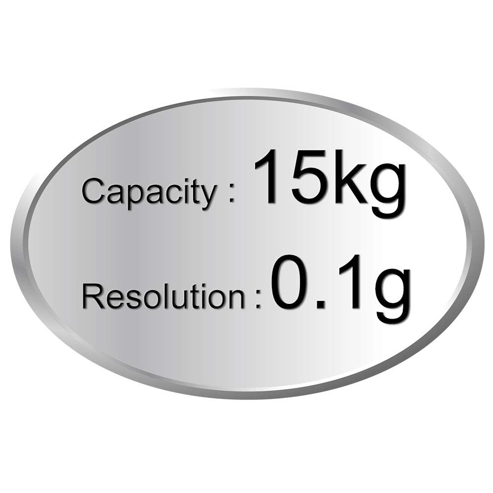 High Precision 0.1g Digital Counting Scale - 33lb/15kg Capacity Industrial & Coin Weighing Scale with RS232 Port for Jewelry, Pharmacy, and Laboratory Use