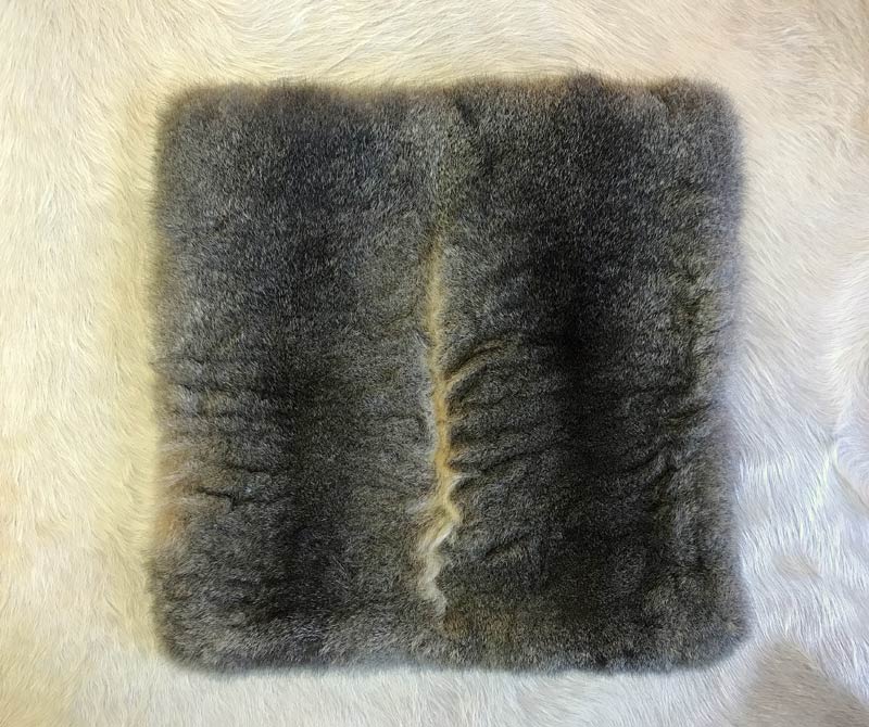 Natural Warm Grey Possum Fur Cushion Cover - Soft & Luxurious Throw Pillow Case for Sofa, Bed, Chair - Cozy Home Decor for Living Room, Bedroom & Office