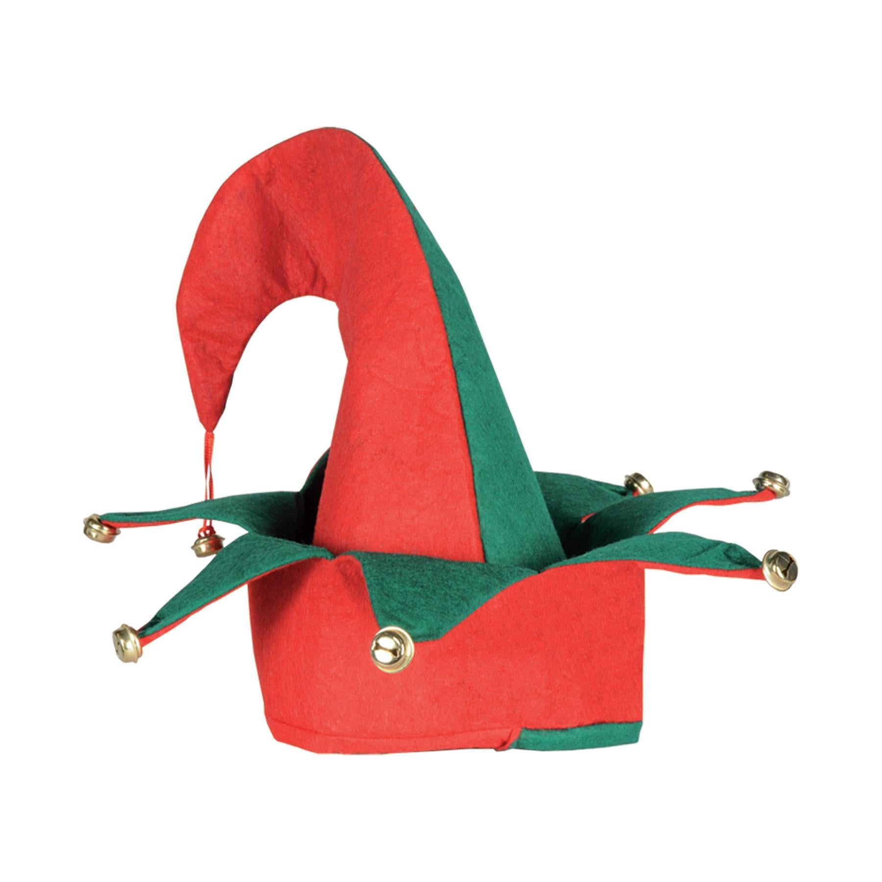 12 Pack Beistle Christmas Felt Elf Hats with Jingle Bells - Festive Holiday Party Accessories for Christmas Costumes, Office Parties & Family Gatherings