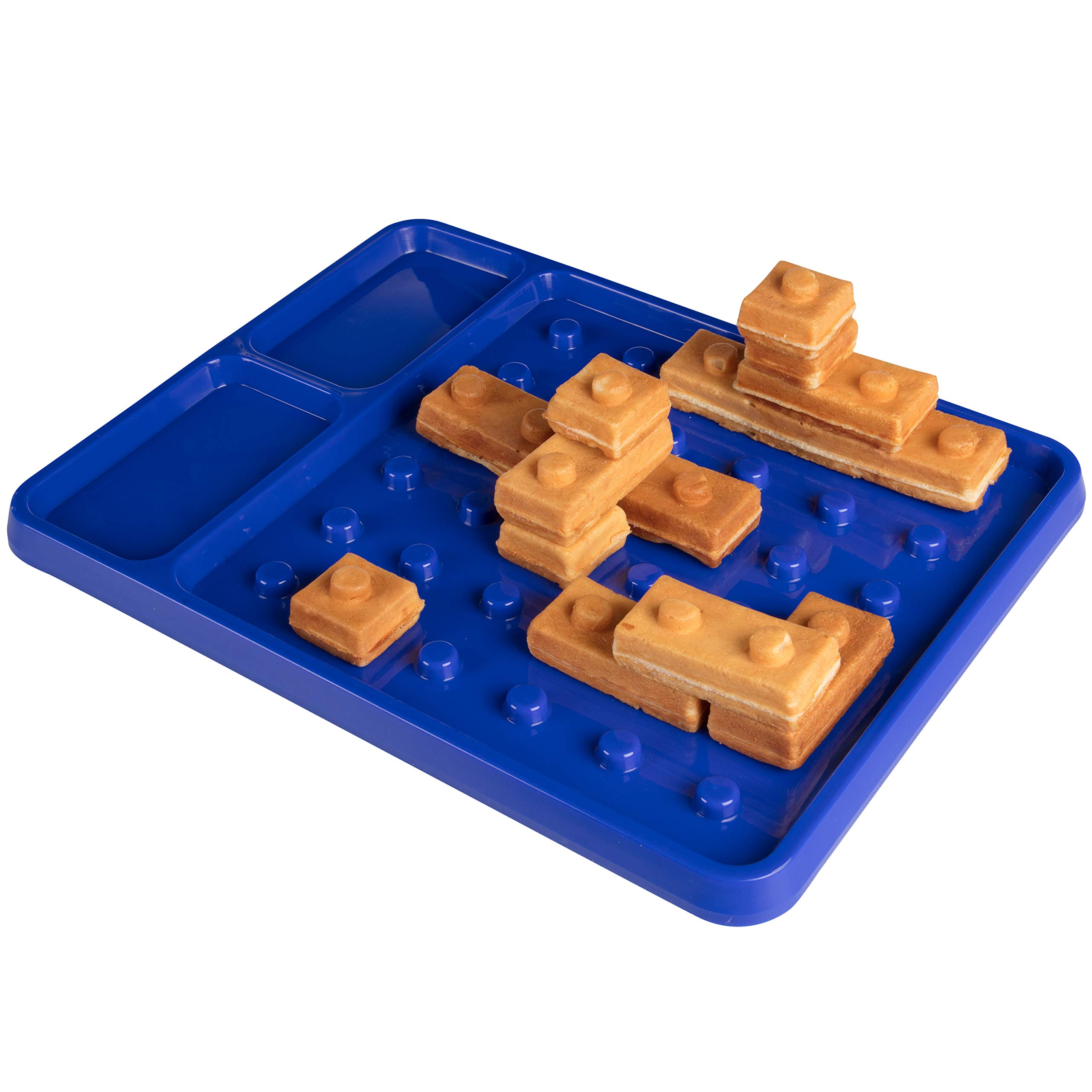 Brick Building Construction Waffle Plate - Stack & Build Brick-Shaped Waffles - Fun Novelty Breakfast Plate - Perfect Gift for Kids & Adults - Great for Birthday Parties, Family Breakfast & Creative Play