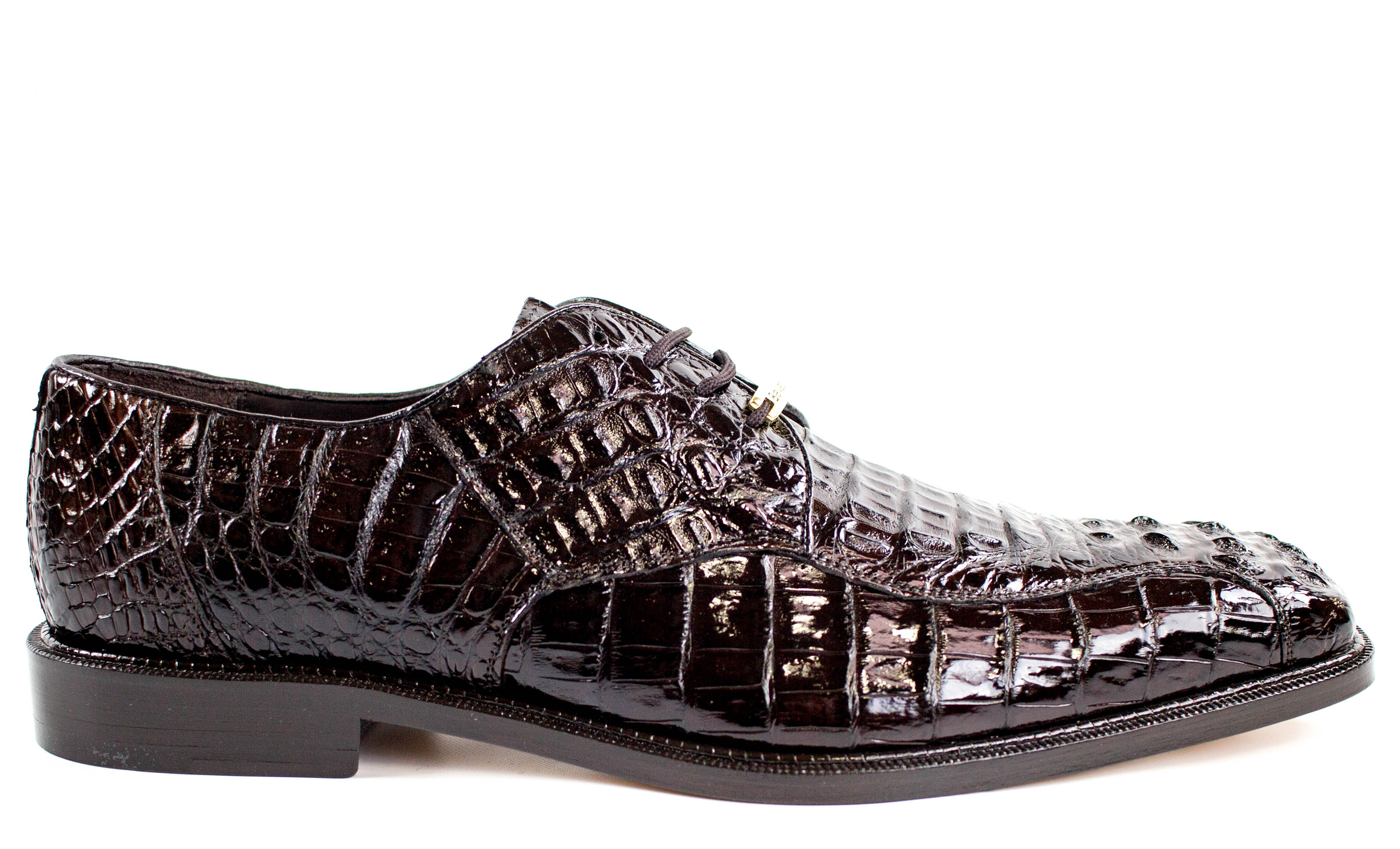 Belvedere Chapo Genuine Hornback Caiman Leather Dress Shoes for Men - Premium Brown Formal Shoes 1465 | Perfect for Business Meetings, Weddings & Special Occasions