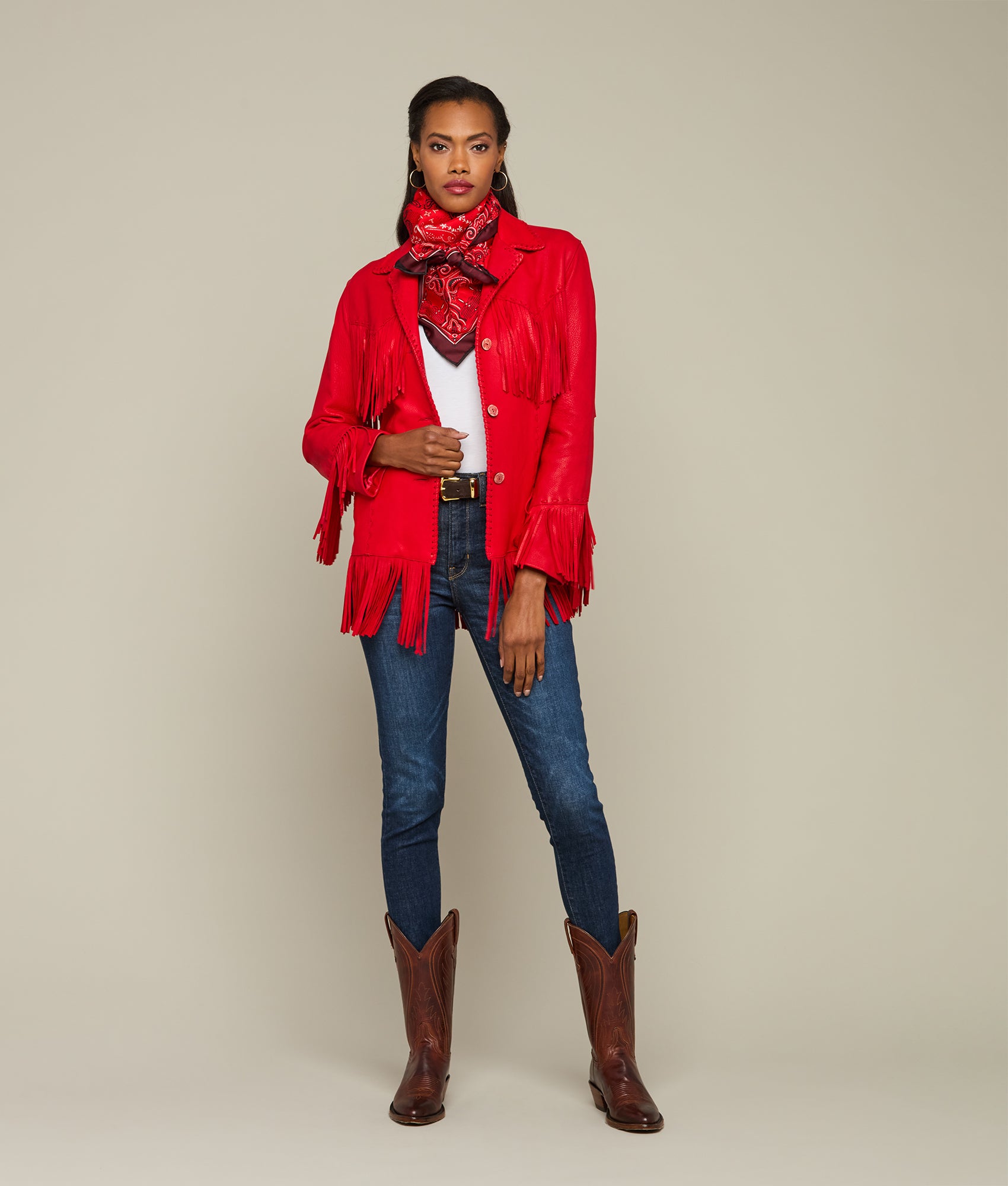 Stylish Red Fringe Jacket for Women - Trendy Boho Outerwear for Parties, Concerts & Festivals | Fashionable Fall & Winter Coat