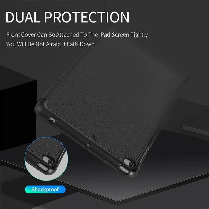 DUX DUCIS iPad Mini 5 Case 2019 - Premium Leather Look Smart Cover with Auto Sleep/Wake & Pencil Holder - Ultra Slim Protective Case for iPad Mini 5th Generation - Perfect for Work, Travel & Daily Use