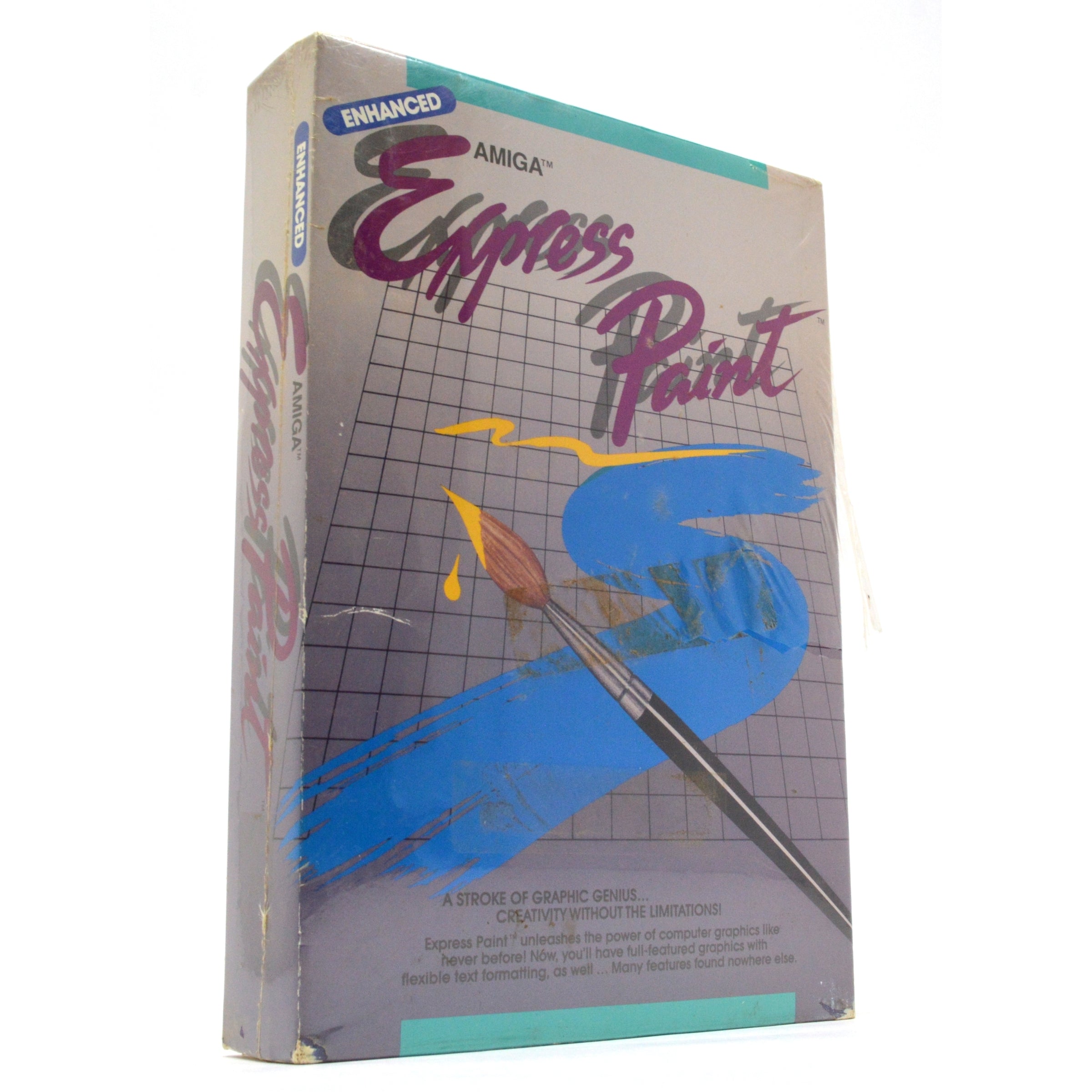 Brand New AMIGA ENHANCED EXPRESS PAINT Computer Graphics Software in Original Shrink Wrap - Perfect for Retro Computing, Digital Art Creation & Vintage Software Collectors