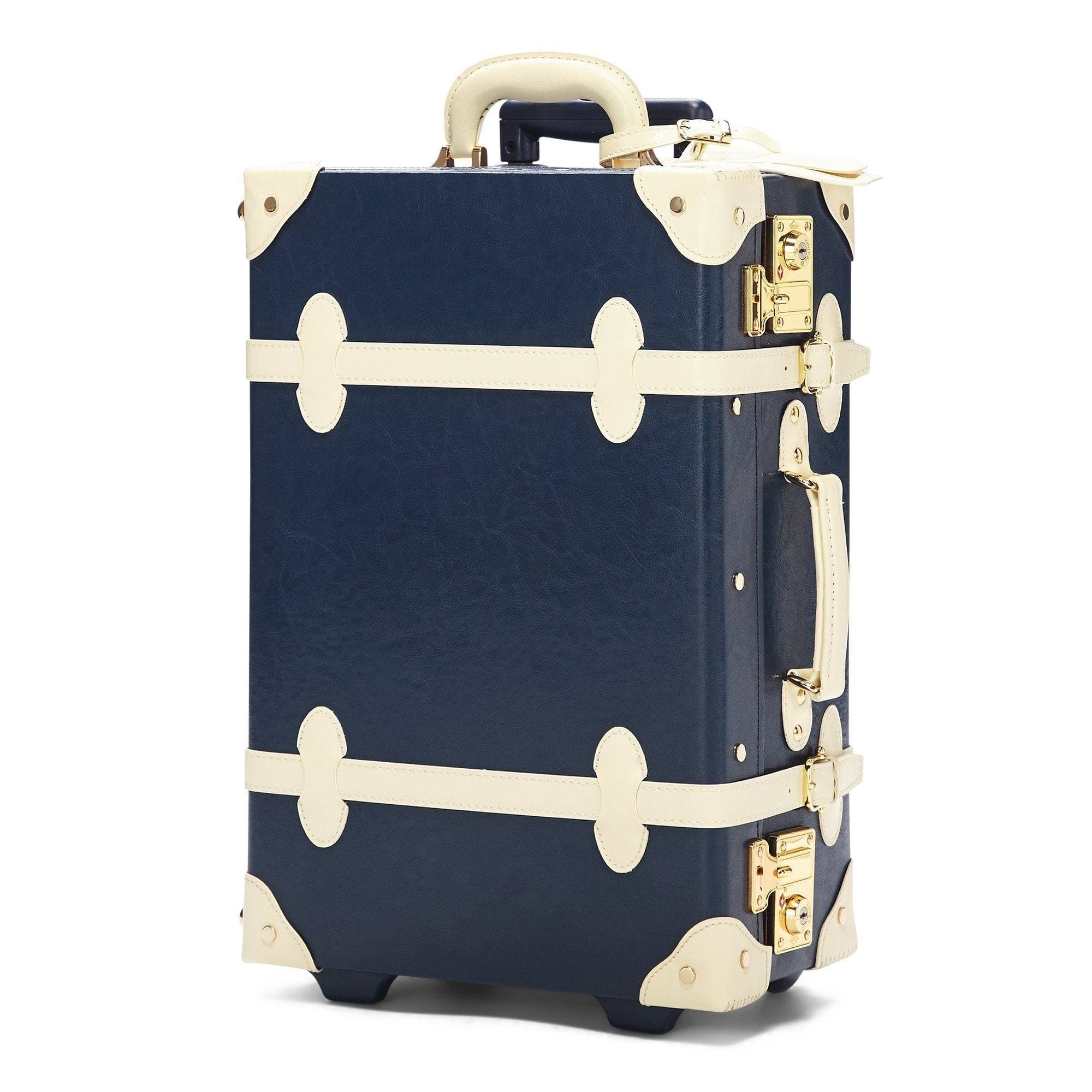The Entrepreneur Navy Carry-On Luggage - Stylish & Durable Business Travel Suitcase for Men & Women - Perfect for Airplane, Train & Weekend Getaways