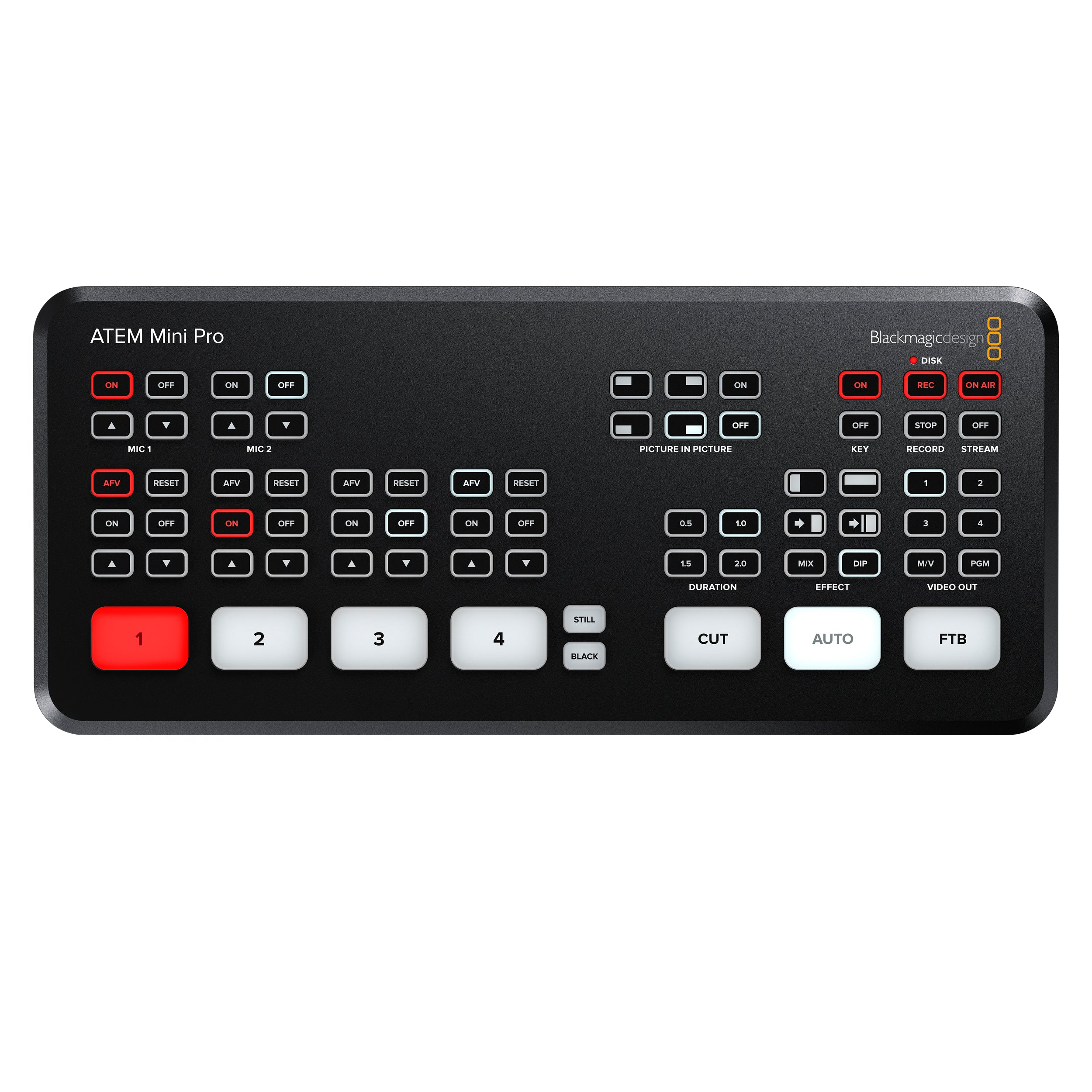 Blackmagic Design ATEM Mini Pro Live Streaming Switcher - 4 HDMI Inputs, USB-C Output for YouTube, Twitch, Gaming & Professional Video Production