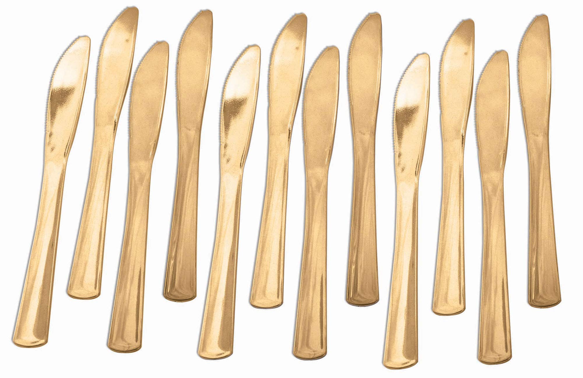 Forum Novelties 24K Gold Plated Knives Set - Elegant Decorative Display Knives for Collectors, Home Decor, and Theater Props | Perfect for Costume Parties, Movie Nights, and Gift Giving