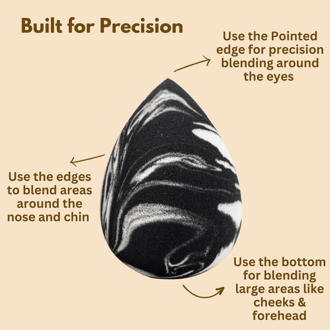 Spekta Pro Blend Beauty Blender - Super Soft Latex-Free Makeup Sponge for Flawless Foundation & Concealer Application - Perfect for Wet or Dry Use - Teardrop Shape (1 Pack) - Ideal for Everyday Makeup, Professional Artists & Travel