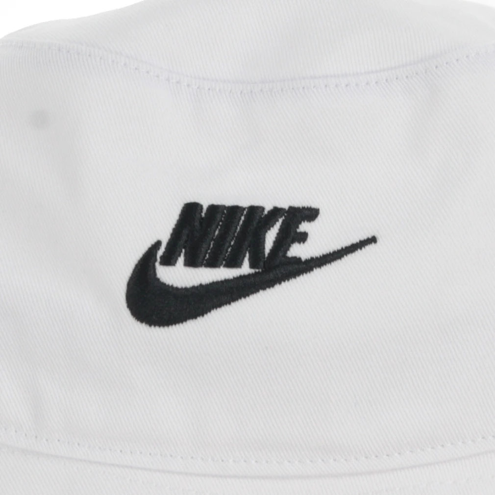 Nike Kids Futura Bucket Hat - White Sun Hat for Boys & Girls - Perfect for Outdoor Play, Beach, and Summer Activities