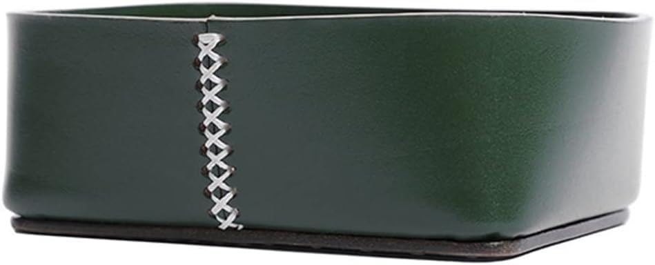 Premium Leather Key Tray - Entryway Organizer for Keys, Jewelry & Watches | Decorative Storage Tray for Tabletop, Desk & Nightstand | Perfect for Home, Office & Gift Giving (Green)