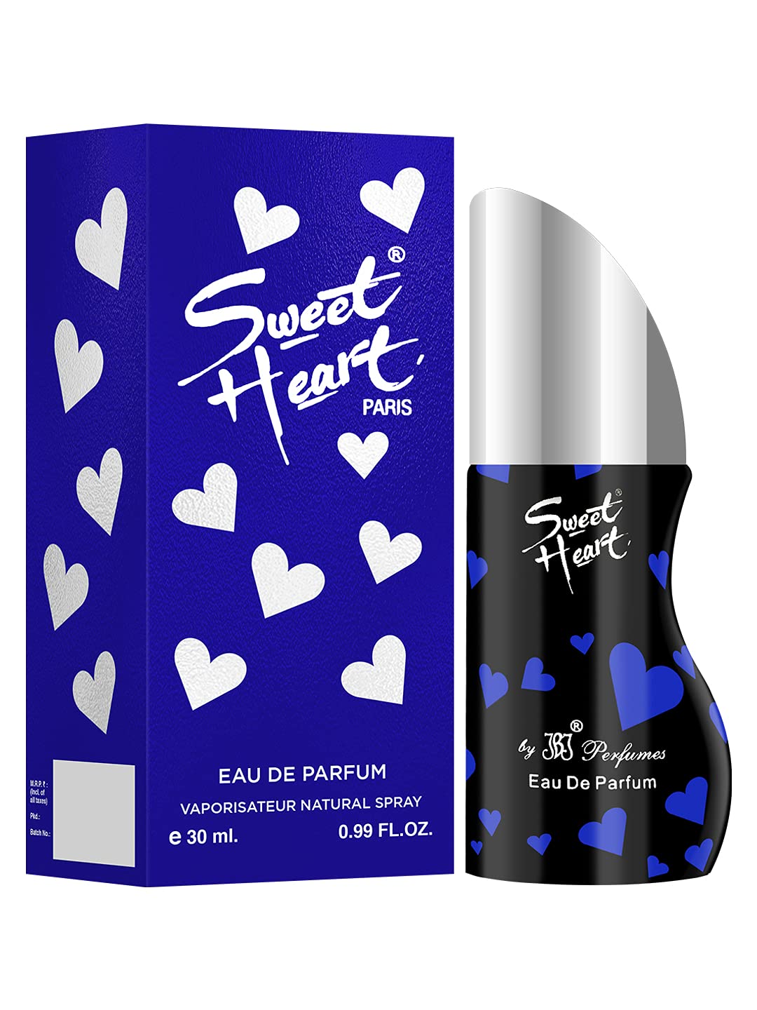 Sweetheart Long Lasting Eau De Perfume for Women - Classic Floral Fragrance (Blue, 30ml, Pack of 2) | Romantic Date Night, Wedding & Special Occasion Gift
