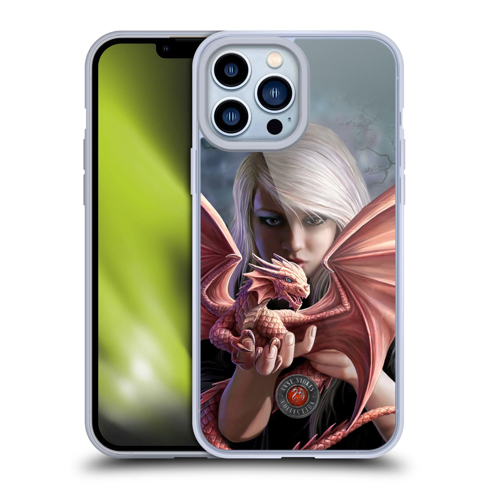 Officially Licensed Anne Stokes Dragonkin Dragon Friendship Soft Gel Case for Apple iPhone 13 Pro Max - Cute Fantasy Phone Cover for Gamers & Fantasy Lovers - Perfect for Daily Use, Cosplay & Gift Giving