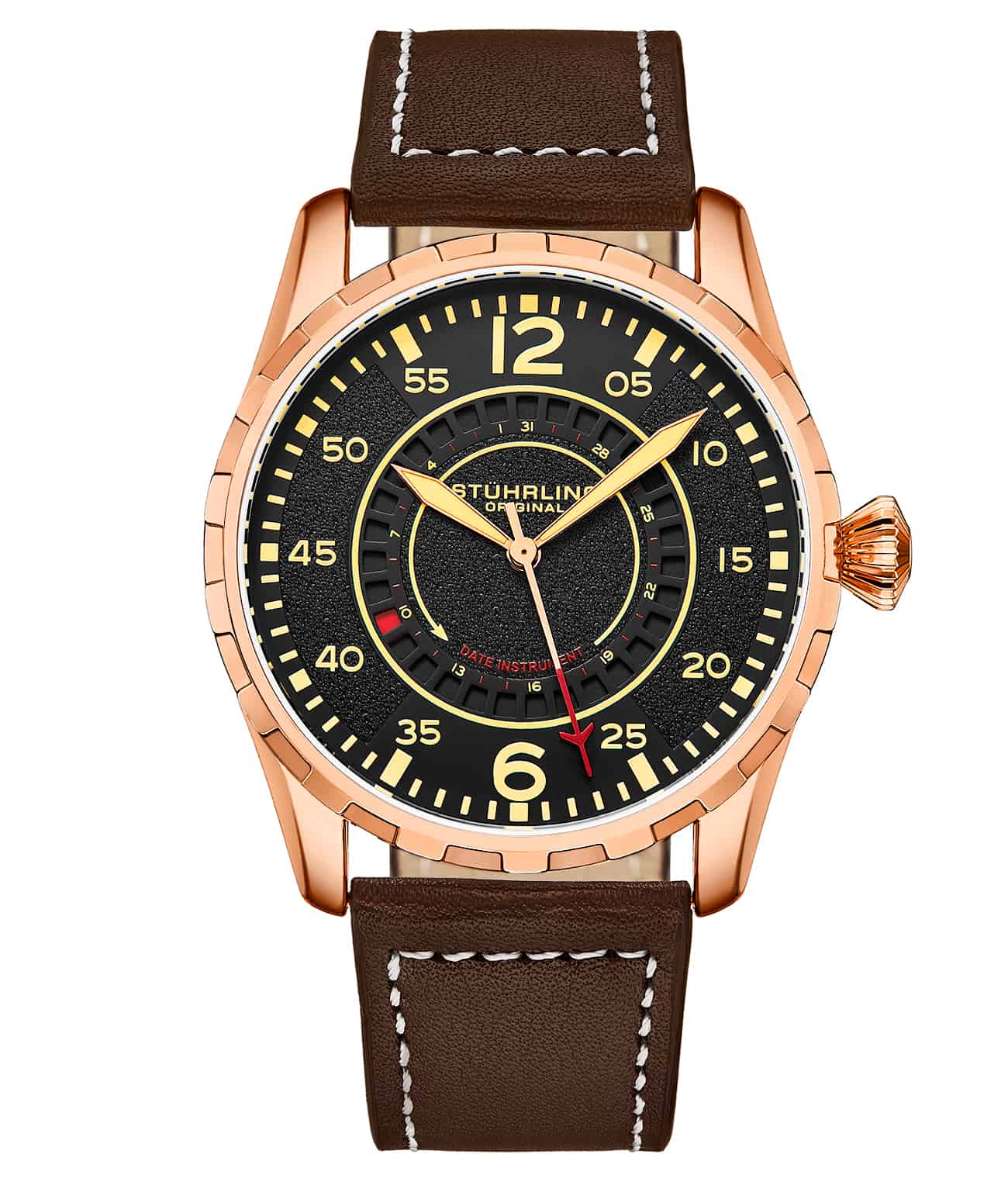 4002 Quartz 44mm Aviator Watch for Men - Classic Pilot Style with Date Window - Perfect for Aviation Enthusiasts, Business Professionals & Everyday Wear