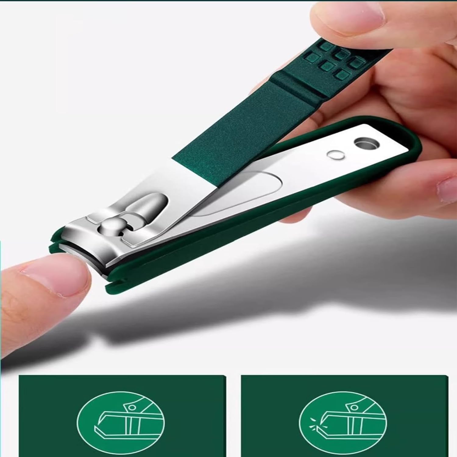 Premium Nail Clipper Set for Adults - Professional Stainless Steel Toenail & Fingernail Clippers with Splash-Proof Case | Perfect for Travel, Home, Salon & Pedicure Care | Unisex Grooming Kit