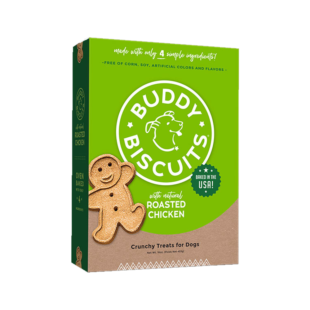 Buddy Biscuits Oven Baked Roasted Chicken Dog Treats - Healthy Natural Dog Snacks for Training & Rewards - Perfect for Small, Medium & Large Breeds