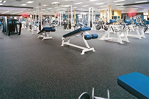 Premium 3/8in (9mm) Thick Gold Rubber Floor Mats - 4' x 45' Hi-Density Exercise Mat Roll for Home Gym, Yoga Studio & Martial Arts Training - Non-Slip Protective Flooring for Workouts & Fitness Areas