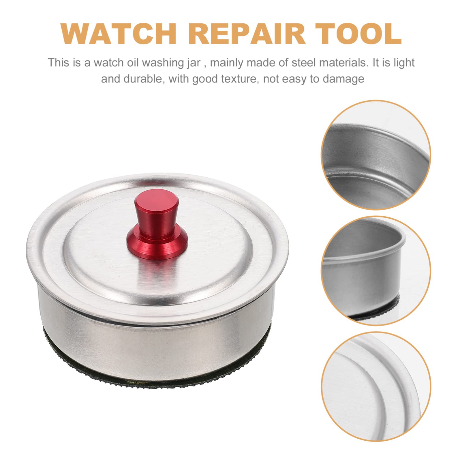 **Hemobllo Watch Oil Washing Jar - Professional Watch Cleaning Jar & Repair Accessory for Watchmakers - Ideal for Watch Parts Cleaning & Maintenance**    *(Use Case: Perfect for watch repair shops, hobbyists, and professionals to clean and maintain watch parts efficiently.)*