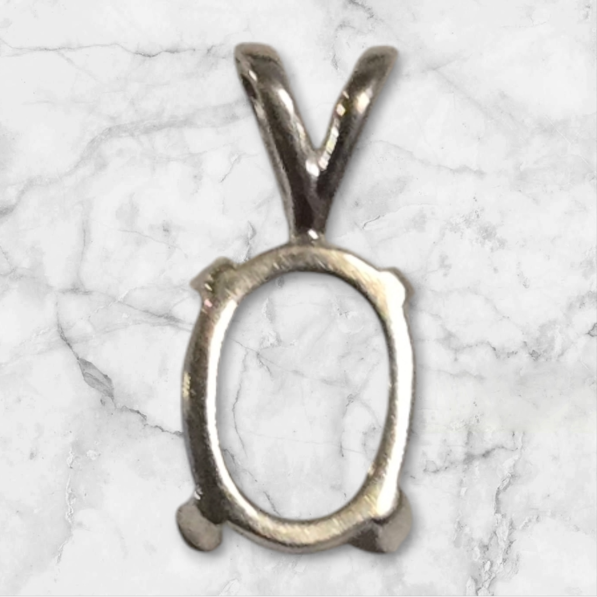 Premium 6x4mm Oval Cabochon Pendant Setting - Solid Sterling Silver or 14K Gold - Handcrafted in USA - Perfect for Jewelry Making, DIY Crafts & Gift Giving