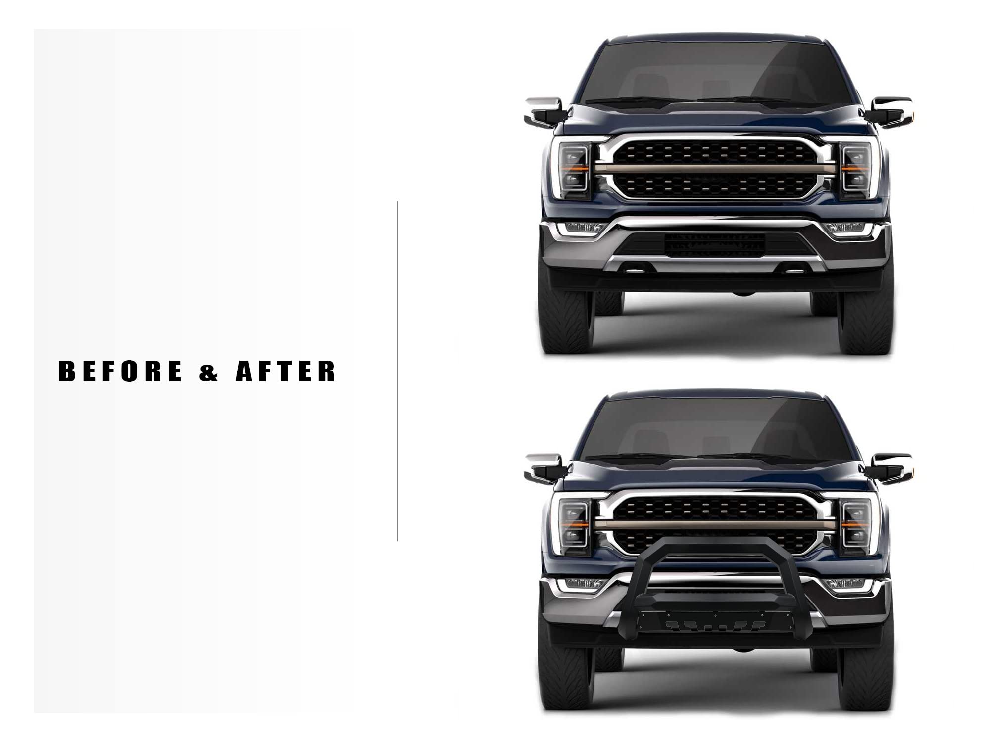 Armordillo 8712443 Rayden Series Bull Bar - Matte Black Heavy Duty Front Bumper Guard for 2018-2024 Jeep Wrangler JL & 2020-2024 Jeep Gladiator JT | Off-Road Protection & Stylish Upgrade
