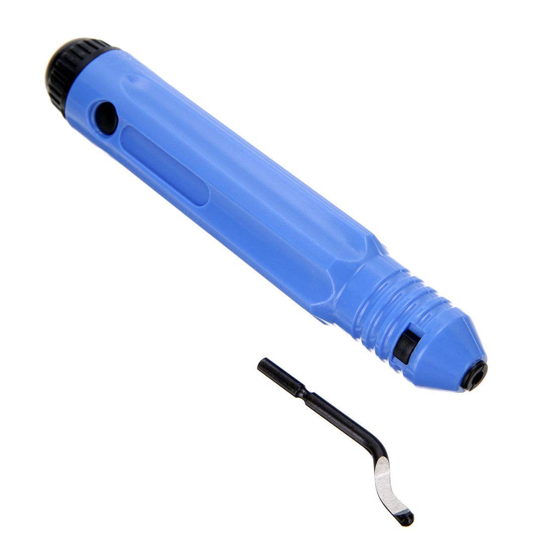 360 Degree Rotary Deburring Tool Set - 10 Piece Metal & Plastic Burr Remover for Aluminum, Copper, Steel - Perfect for DIY, Metalworking & Home Improvement Projects (Blue)