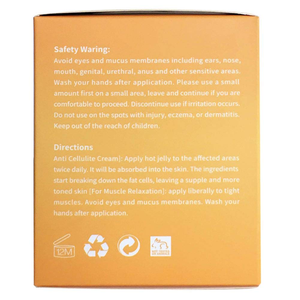 Best Anti Cellulite Cream for Weight Loss - 250g Organic Slimming & Firming Body Serum | Hot Fat Burning Cream for Arms, Legs & Belly | Natural Body Shaping Treatment for Women | Perfect for Post-Workout Recovery & Spa Days