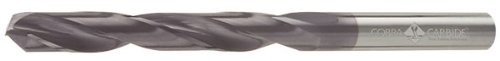 Cobra Carbide 31081 Micro Grain Solid Carbide Jobber Drill Bit - TiAlN Coated, Round Shank, Spiral Flute, 118° Four-Facet Point (16.50mm x 150mm) - Perfect for Metalworking, Woodworking & DIY Projects (1-Pack)
