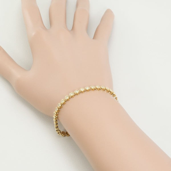18K Yellow Gold Diamond Bracelet for Women - Elegant Tennis Bracelet with Real Diamonds - Perfect for Weddings, Anniversaries & Special Occasions