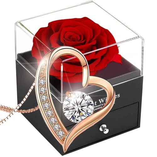 Red Rose Golden Necklace