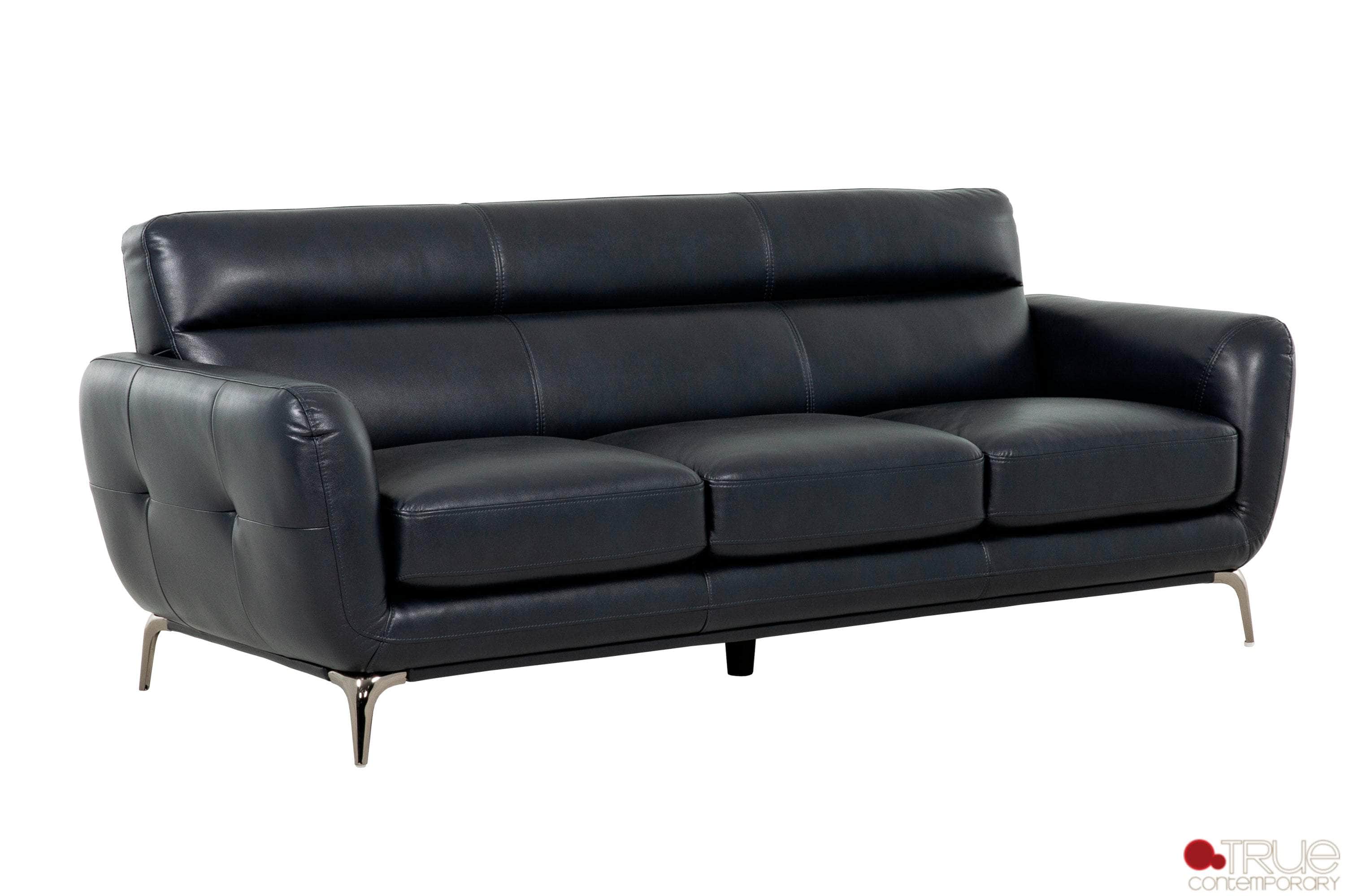 William Tufted Faux Leather Sofa - 2 Color Options | Modern Tufted Vegan Leather Couch for Living Room, Office & Lounge
